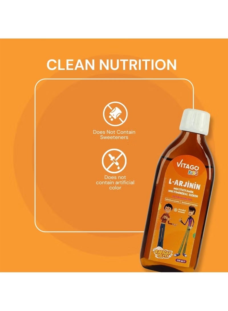 VITAGO Kids L-Arginine Growth Syrup to Increase Height and Multivitamin for Boys - 150ml - Image 5